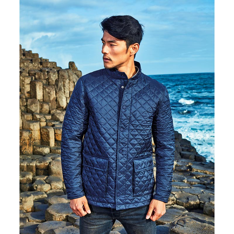 Quartic quilt jacket - Navy S